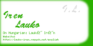 iren lauko business card